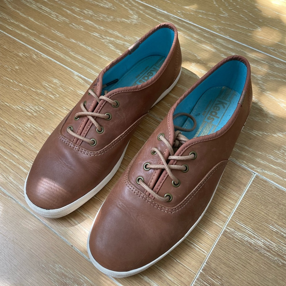 Brown Leather Women’s Keds Shoes